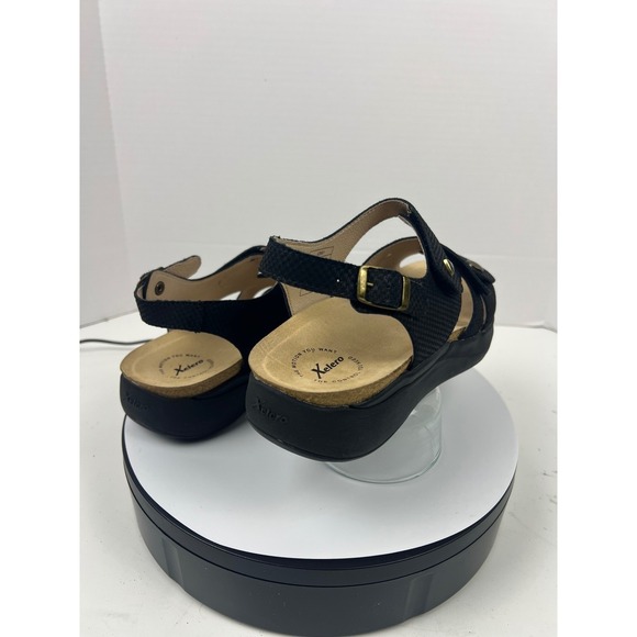 Xelero Women's Black Leather Comfort Walking Arch Support Sandals 12.5-13 (43) - Picture 9 of 17